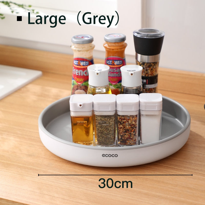 Lazy Susan's 360° Rotating Storage Rack Multifunctional Seasoning Organizer Shelf Oilproof Non-slip Kitchen supplies Holder For Home