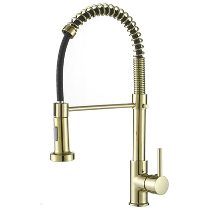 Copper Spring Sink Faucet for Kitchen