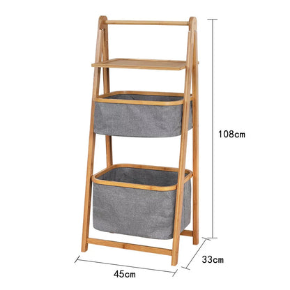 Bamboo Home Bedroom Storage Rack