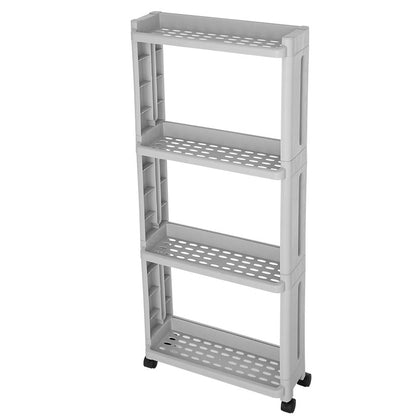 Multi-level Storage Shelf  Kitchen and Home Storage Rack with wheels