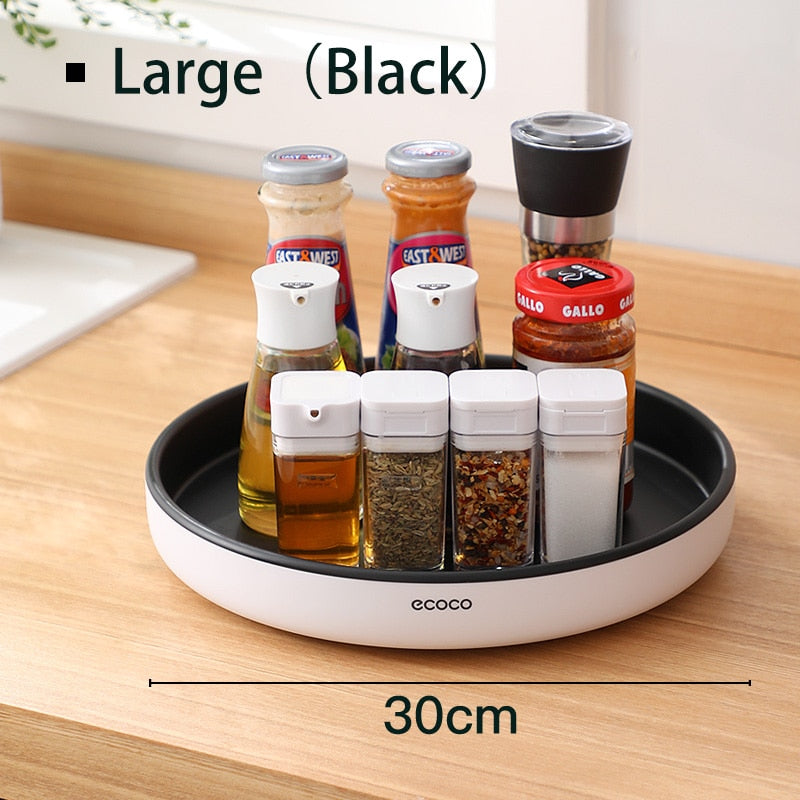 Lazy Susan's 360° Rotating Storage Rack Multifunctional Seasoning Organizer Shelf Oilproof Non-slip Kitchen supplies Holder For Home