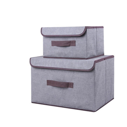 Fabric Folding Storage Boxes blue