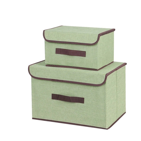 Fabric Folding Storage Boxes green