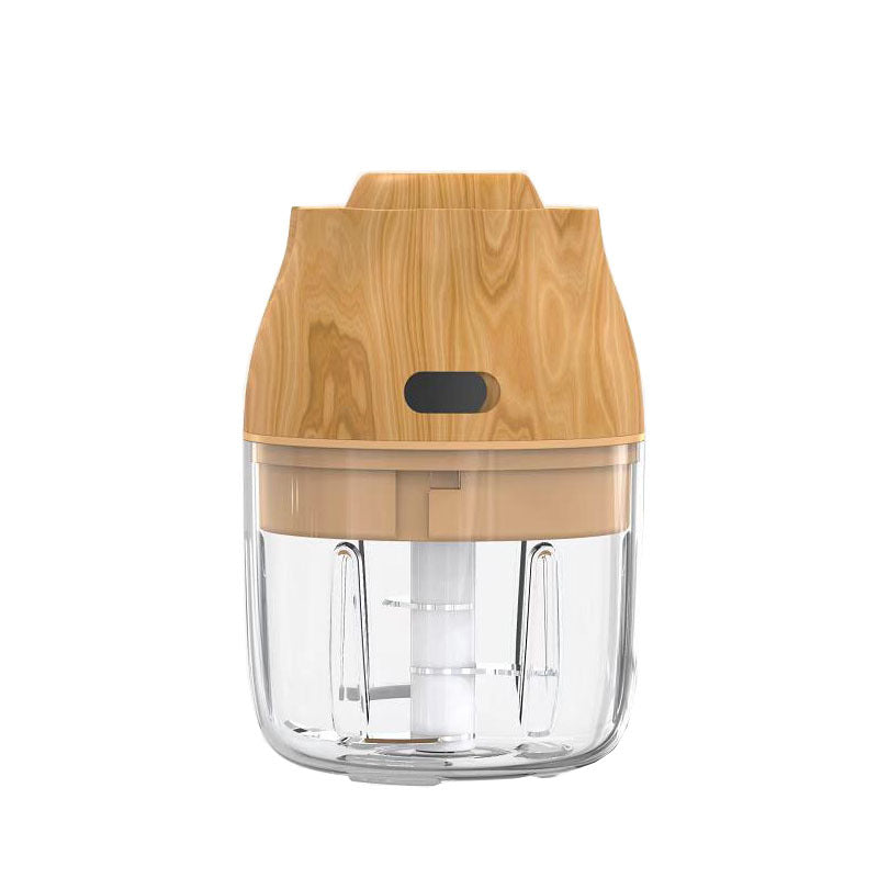 Portable Electric Mini Grinder 400mL light wood color