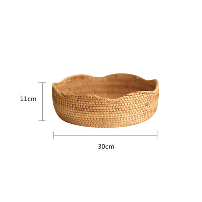 Handmade Bamboo Storage Basket Hand-Woven Basket Bamboo Woven Bamboo Basket