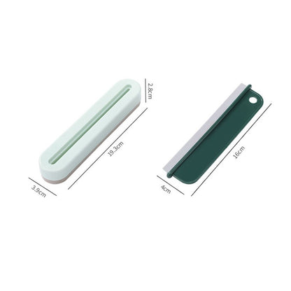 3PCS Multi-function Glass Wiper Scraper With Water For Cleaning Bathroom Shower Mirror Glass Kitchen Countertop Sink Car Window Wiper Flexible Universal Water Glass Window Clean Accessories