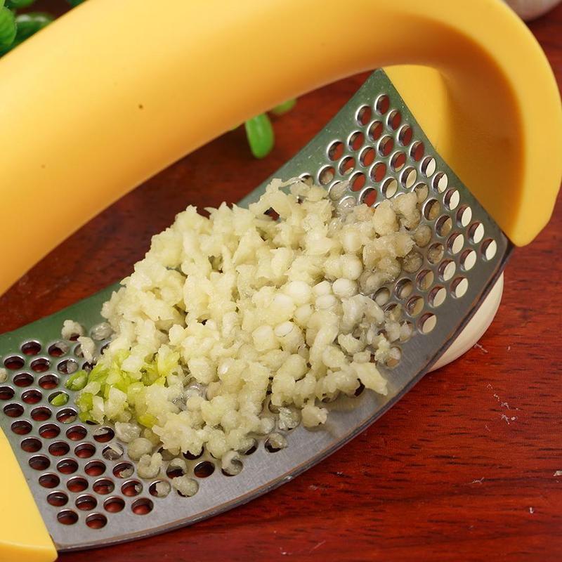 Garlic Press Masher Stainless Steel Garlic Press Household Manual Curve Vegetable Tools Kitchen Gadgets