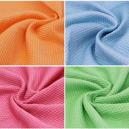 5PCS Microfibre Cleaning Cloth Wiping Glass Fiber Cloth Fish Scale Grid Cloth Kitchen and Home