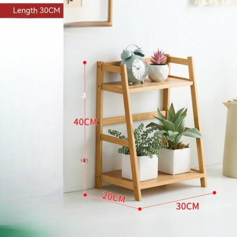 Bamboo Kitchen Narrow Seam Storage Rack Tabletop