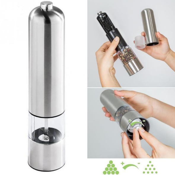 stainless steel Electric Pepper Mill Grinder 