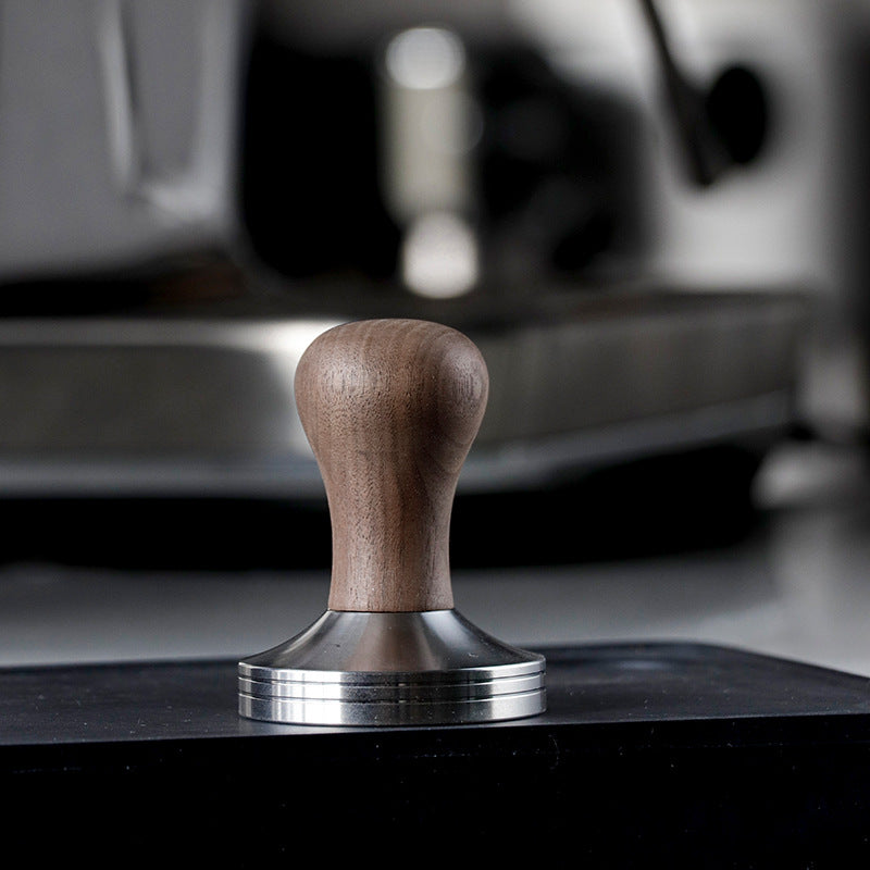 Walnut Espresso Tamper Constant Force Coffee Press Stretch Handle Hammer Press