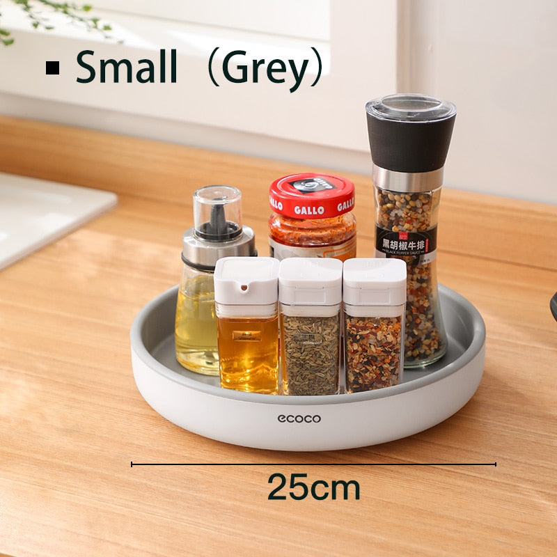 Lazy Susan's 360° Rotating Storage Rack Multifunctional Seasoning Organizer Shelf Oilproof Non-slip Kitchen supplies Holder For Home