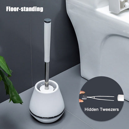 Odor Free Silicone Toilet Brush Wall/Floor Mounted Cleaning Brush For Bathroom Household Cleaning Product Bathroom Accessories