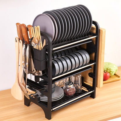 Multi Story Dish Rack Stainless Steel Storage Rack Kitchen Storage Holder Dish Bowl Drain Rack