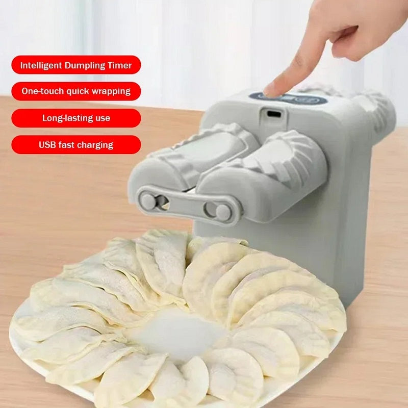 Automatic Electric Dumpling Maker Artifact Kitchen Household Double Head Automatic Manual Press Type Pierogi Maker Mould Machine