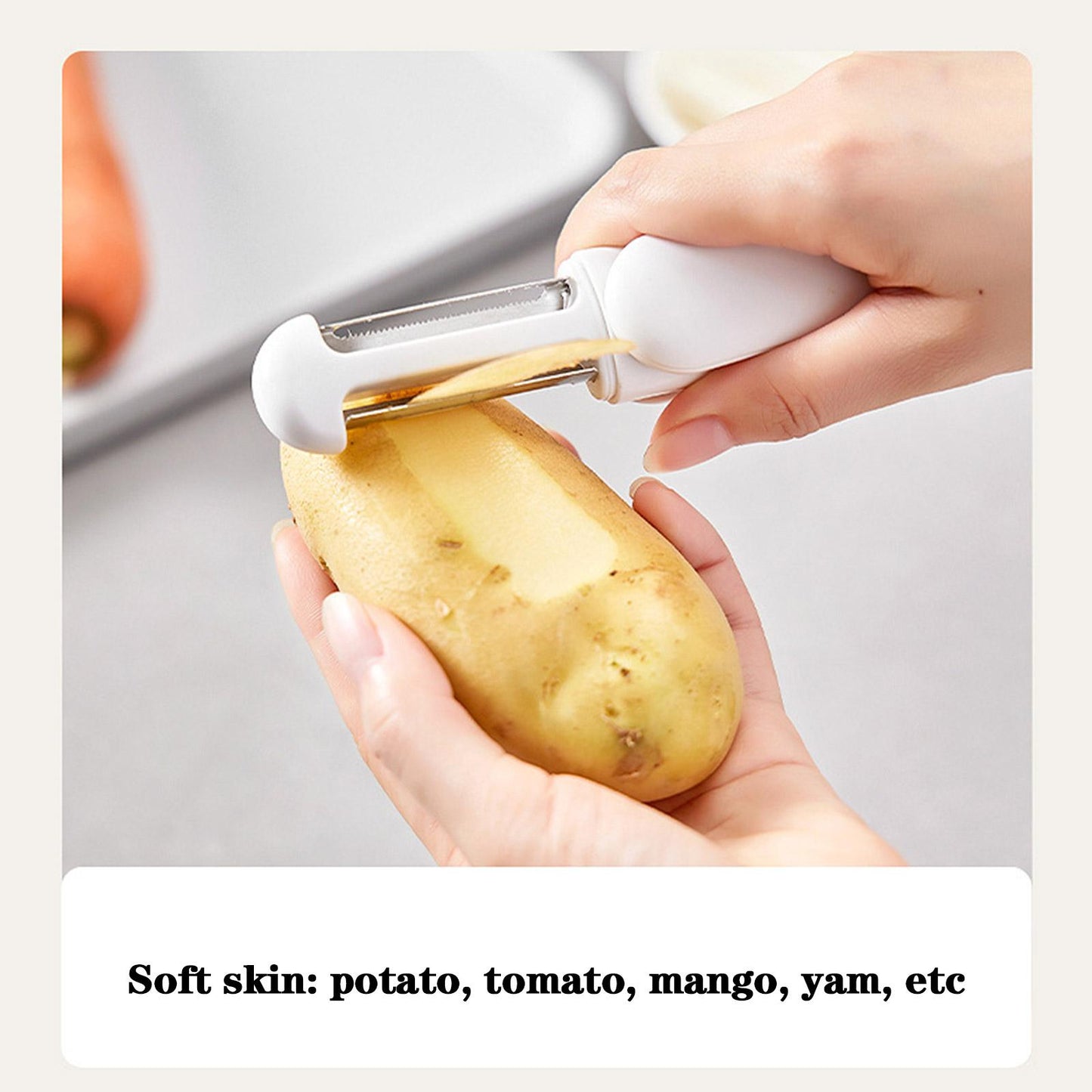 tainless Steel Peeler 3 In 1 Multifunctional Rotary Paring Knife And Grater Kitchen Gadgets Multifunctional Paring Knife Stainless Steel Paring Knife For Peeling Shredding