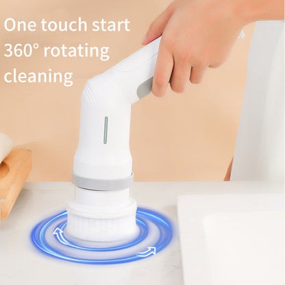 Multifunctional Electric Handheld Scrubber Kitchen Household Dishwashing Brush Handheld Scrubber Bathtub Sink Bathroom Kitchen Tile Cleaning Tool Drill Brush Set With 4 Heads