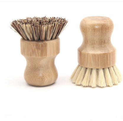 Sisal and Palm Short-Handled Round Dish Brush 