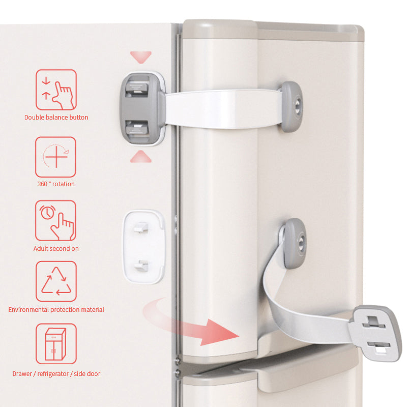 Home Baby Safety Protection Lock Anti-Clip Hand Door Closet Cabinet Locks For Kitchen Fridge Cabinet Drawer Box Safe Lock For Kids No Tools Or Drilling Child Safety Cabinet Proofing Cabinet Drawer Door Latches for all homes