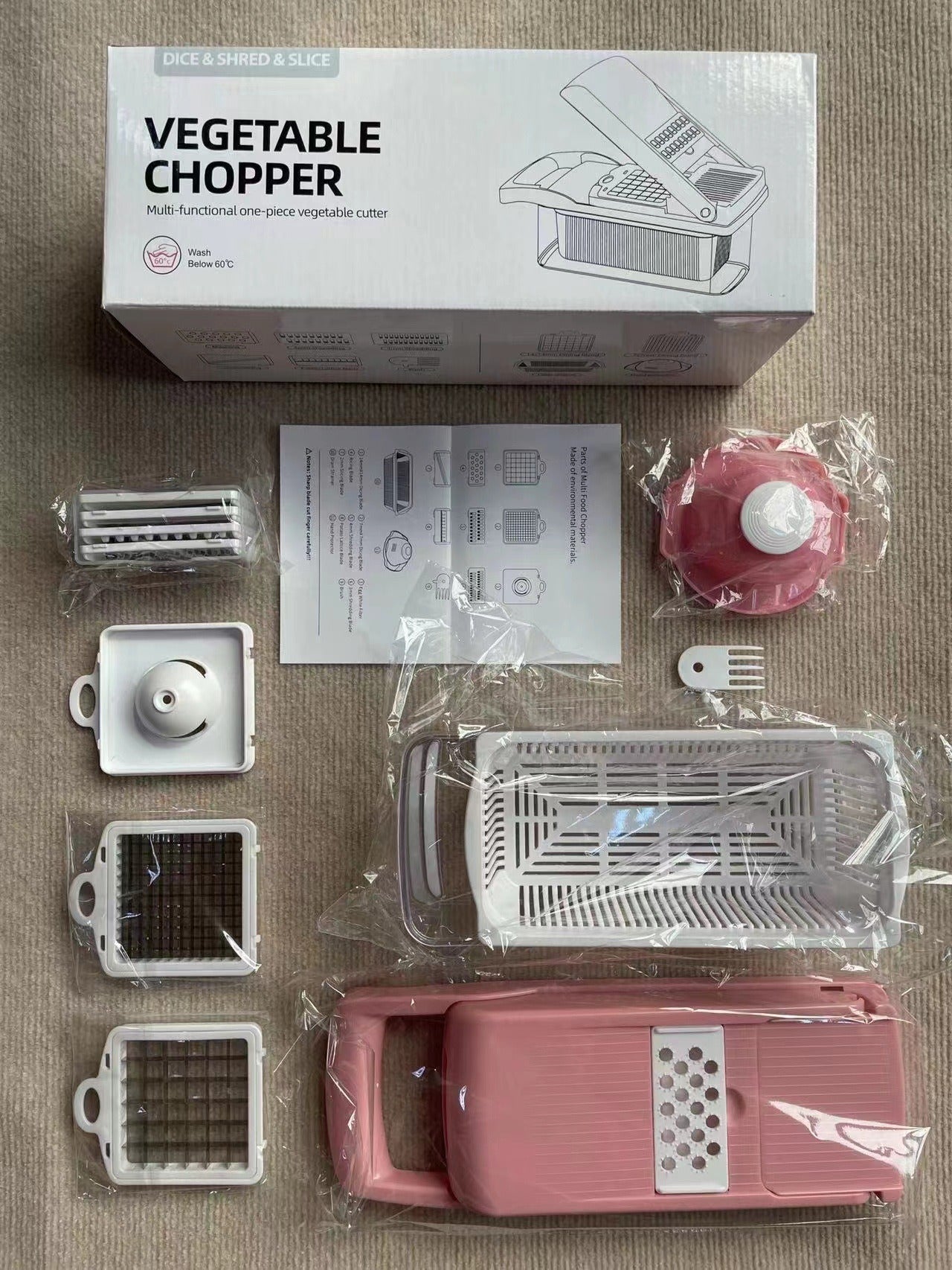 12 In 1 Manual Vegetable Chopper Kitchen Gadgets Food Chopper Onion Cutter Vegetable Slicer