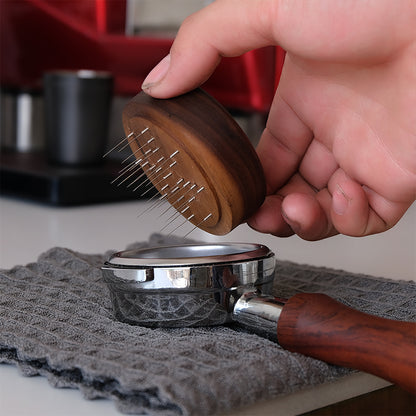 Wood Rotary Needle Coffee Espresso Distributor