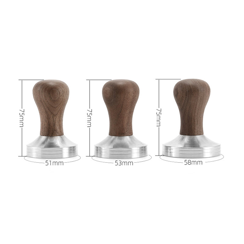 Walnut Espresso Tamper Constant Force Coffee Press Stretch Handle Hammer Press