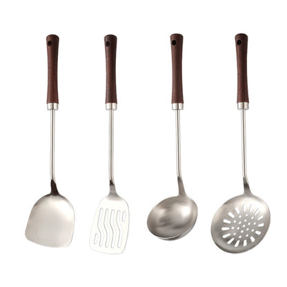 Stainless Steel Kitchen Utensil Set with wooden handle 