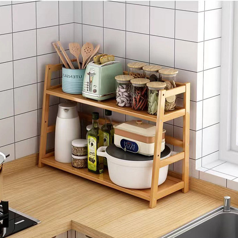 Bamboo Kitchen Narrow Seam Storage Rack