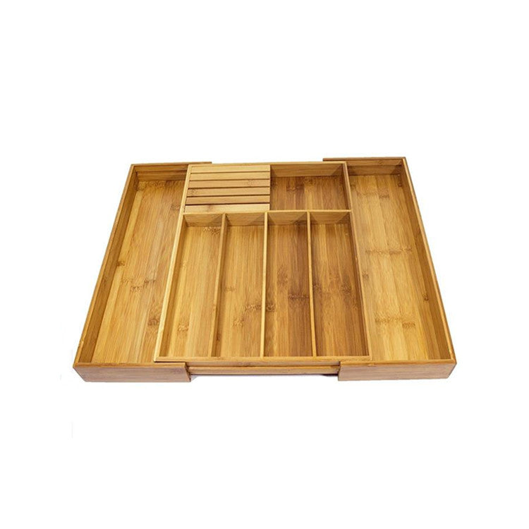 Bamboo Adjustable Kitchen Utensils Drawer