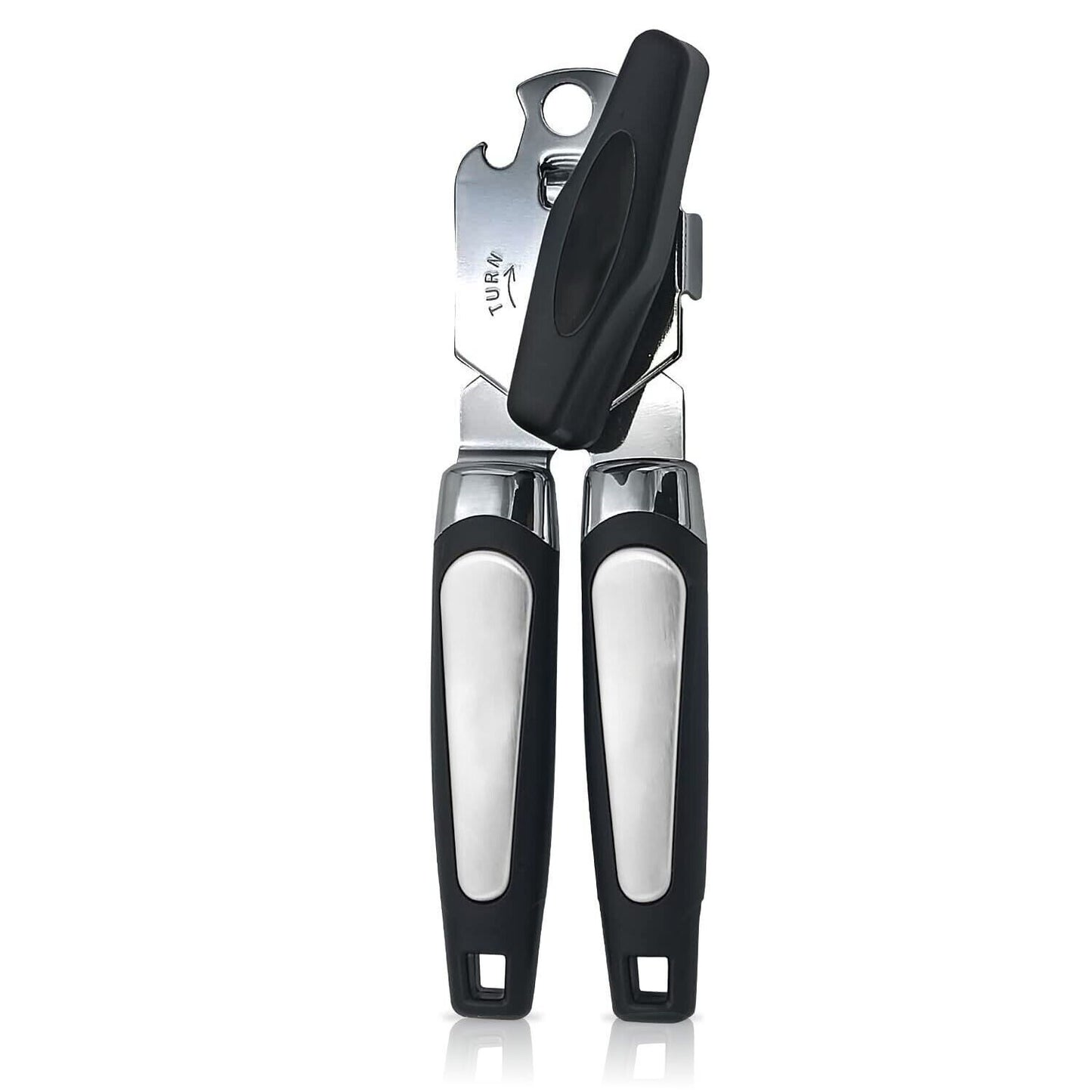 Manual Handheld Can Opener With Cutting Wheel Blade Lid Cap Openers