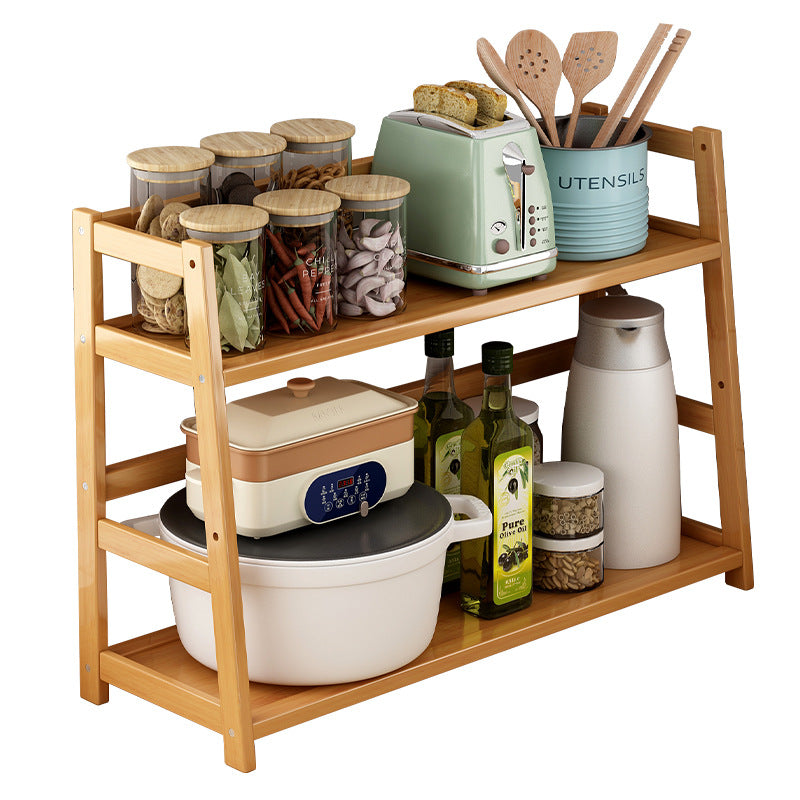 Bamboo Kitchen Narrow Seam Storage Rack