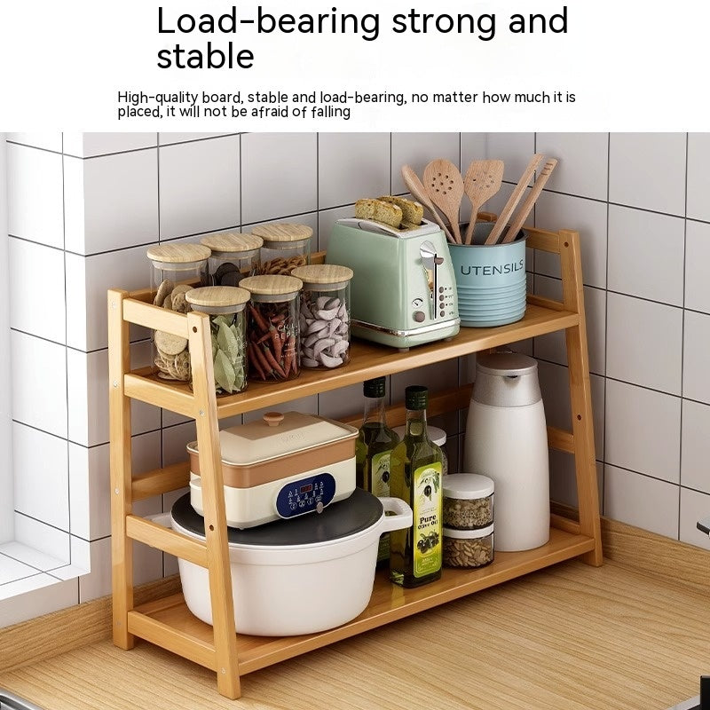 Bamboo Kitchen Narrow Seam Storage Rack